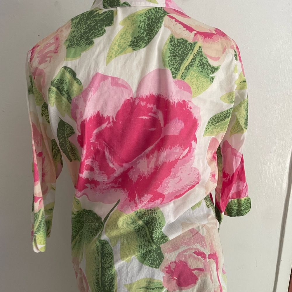 Bobbie Brooks Floral Blouse - Pink and Green - Picture 4 of 5